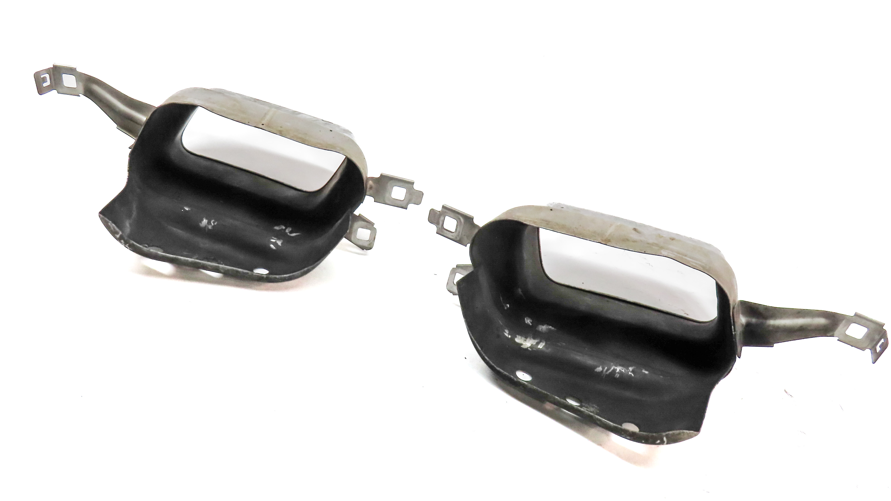 2009-2012 BMW 750i 750Li (F02) REAR MUFFLER EXHAUST PIPE TIP SET/2 — exact item pictured